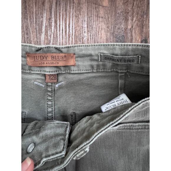 Judy Blue Green Wide Leg Jeans Boho Casual Cotton NWOT - Picture 4 of 7
